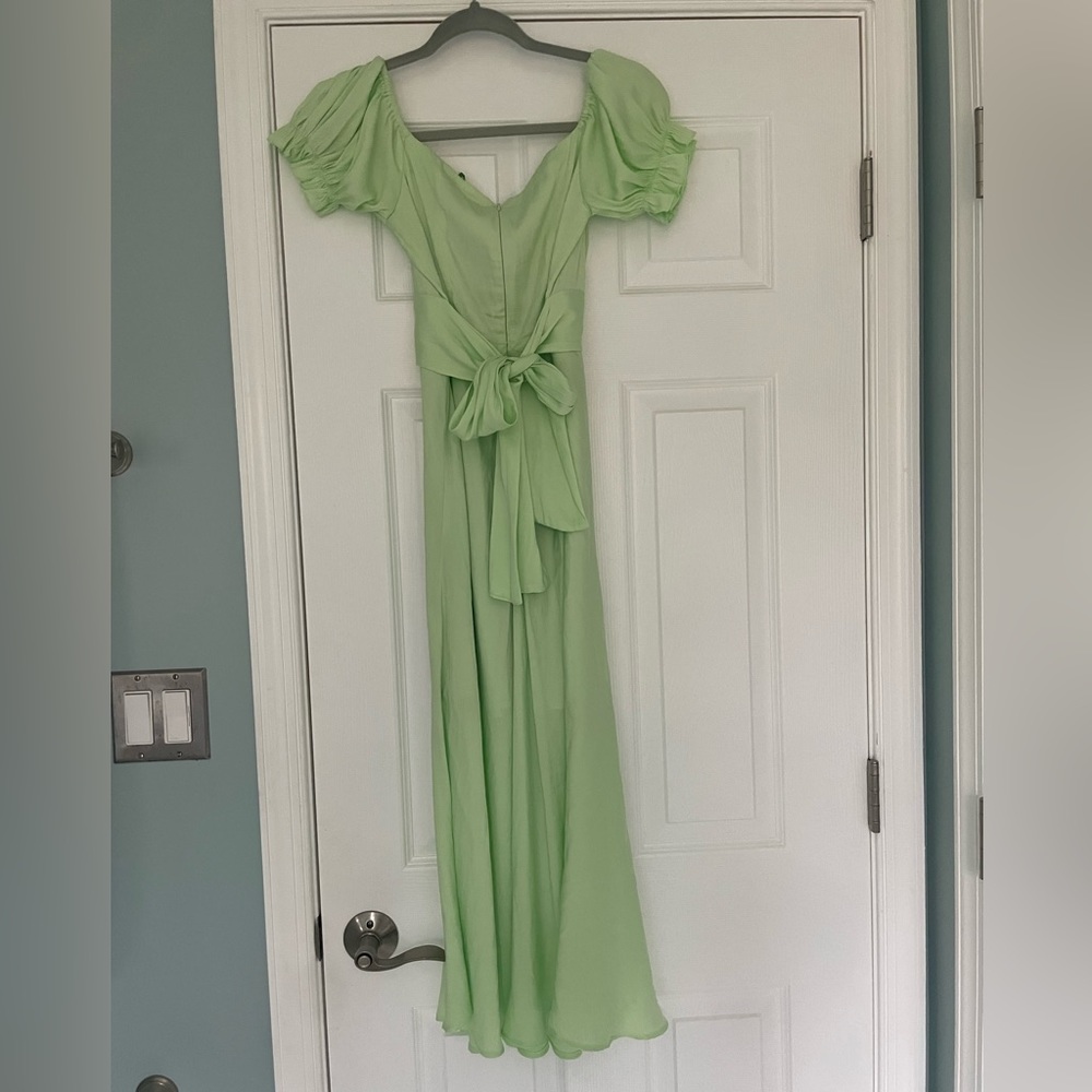 Light Green Ruched Forma Dress - Picture 3 of 6